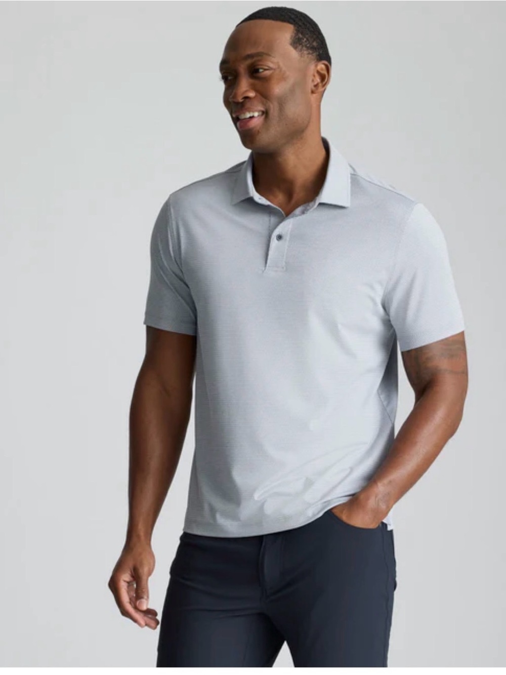 UNTUCKit Mens XXL Golf Polo Shirt Gray Performance Stretch Athletic Casual